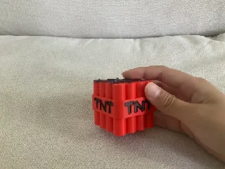 A Minecraft inspired TNT block