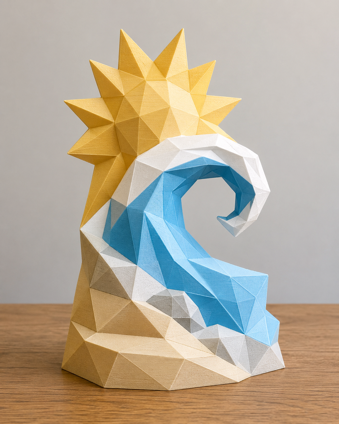 Sonne-Wellen-Skulptur/Sun-wave sculpture