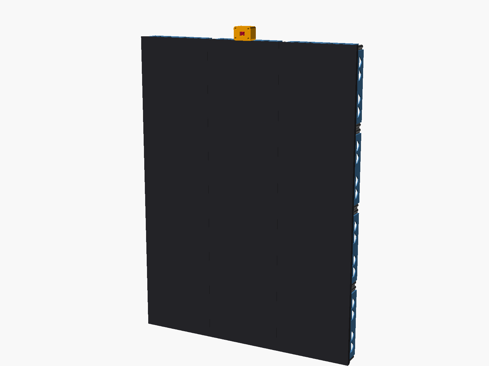 Modular 3×4 frame for P4 64×64 LED panels (256 mm) – Raspberry Pi inside.