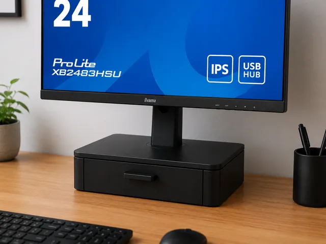 ProLite XB2483HSU monitor stand with drawer