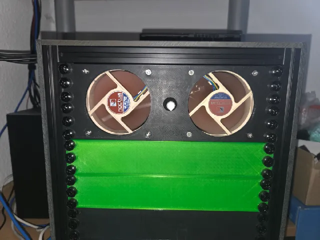10 inch 2U Fan Rackmount for dual 80mm Fans with PWM speed controller
