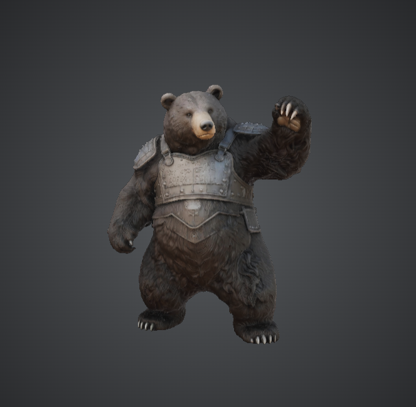 Armoured War Bear – Fantasy Guardian Beast