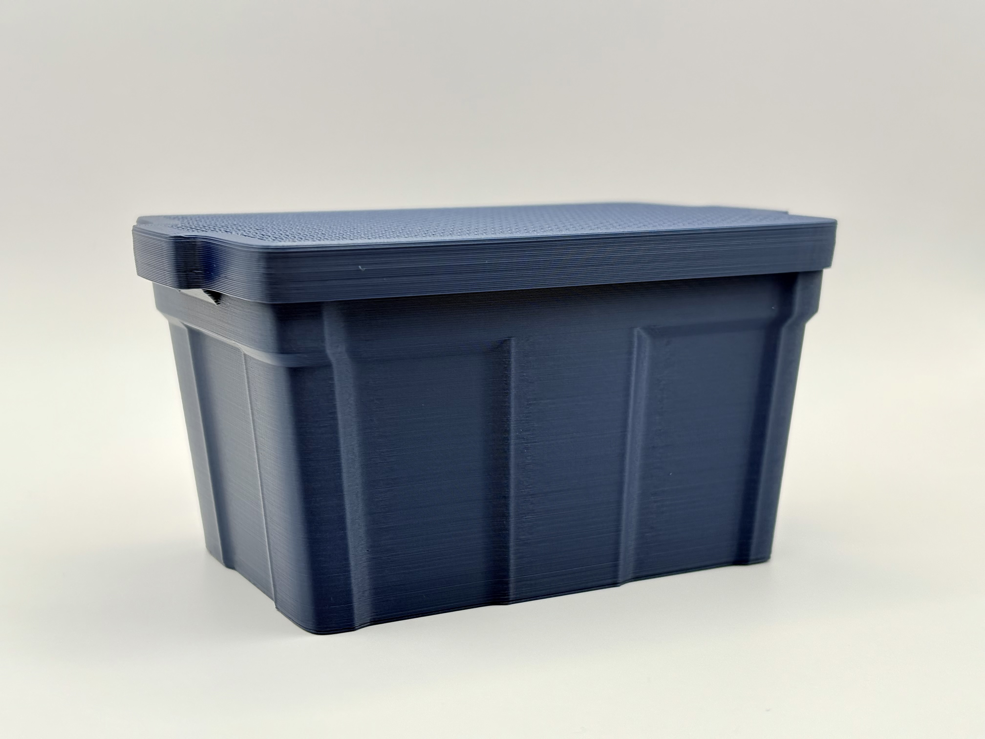 Miniature Rubbermaid Storage Bin with Stackable Lid