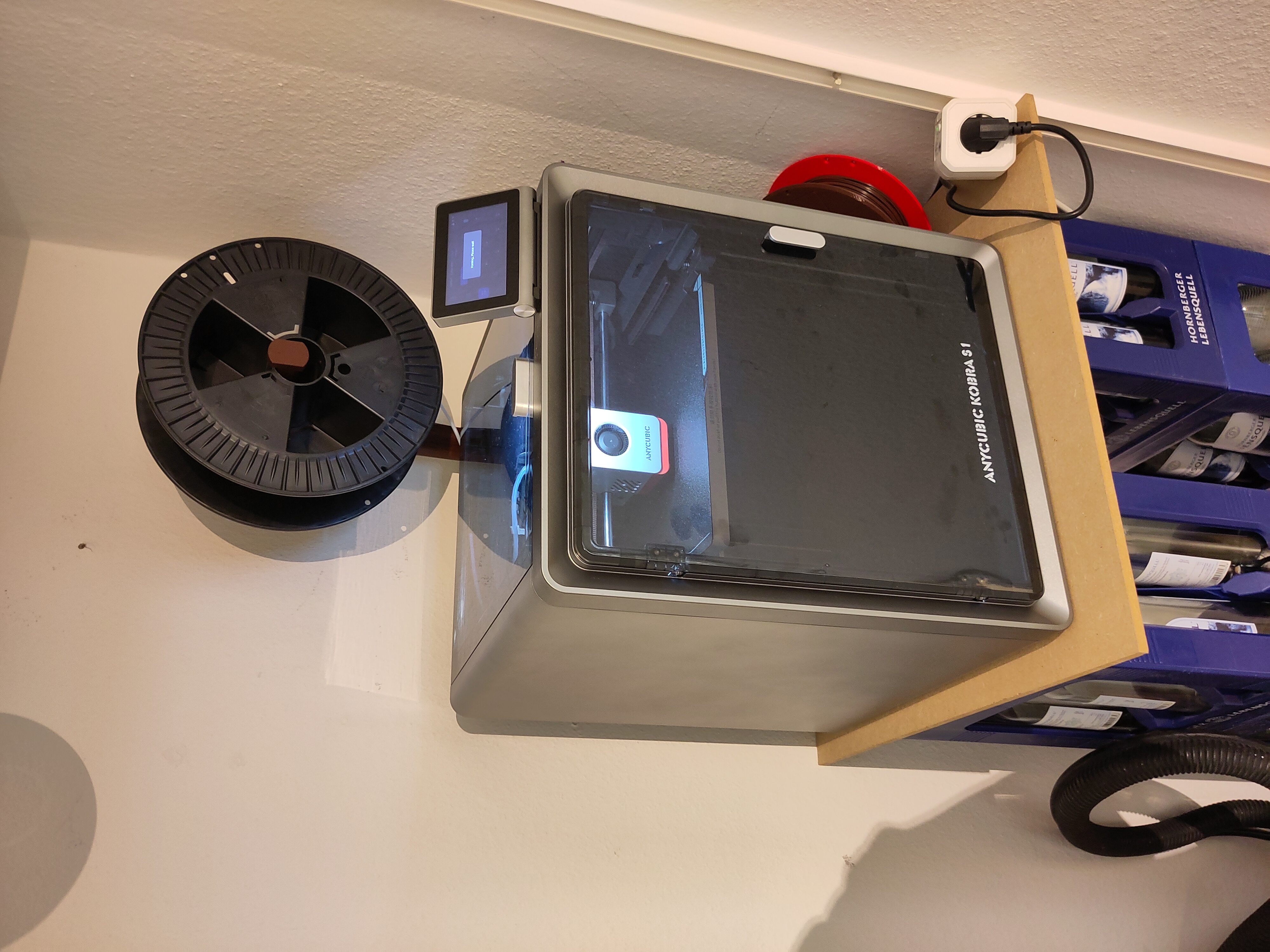 Roughly designed fillament spool holder for any cubic kobra S1 (300mm diameter/2.5kg)