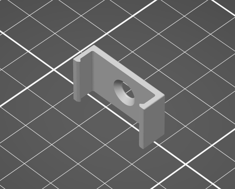Clip for LED strip profile (23mm, groove 5mm)
