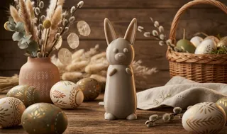 Easter Bunny Figurine – Cute Modern Rabbit Statue