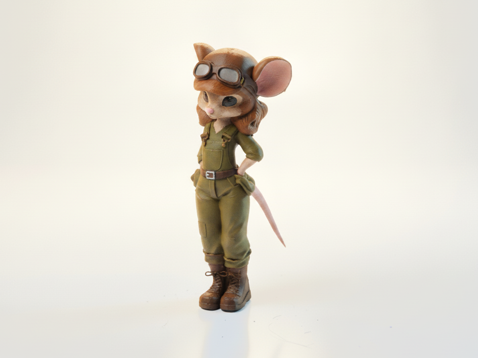 Mechanic Mouse Character Figurine 3D Printable