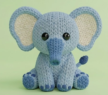 Cute Knitted Elephant