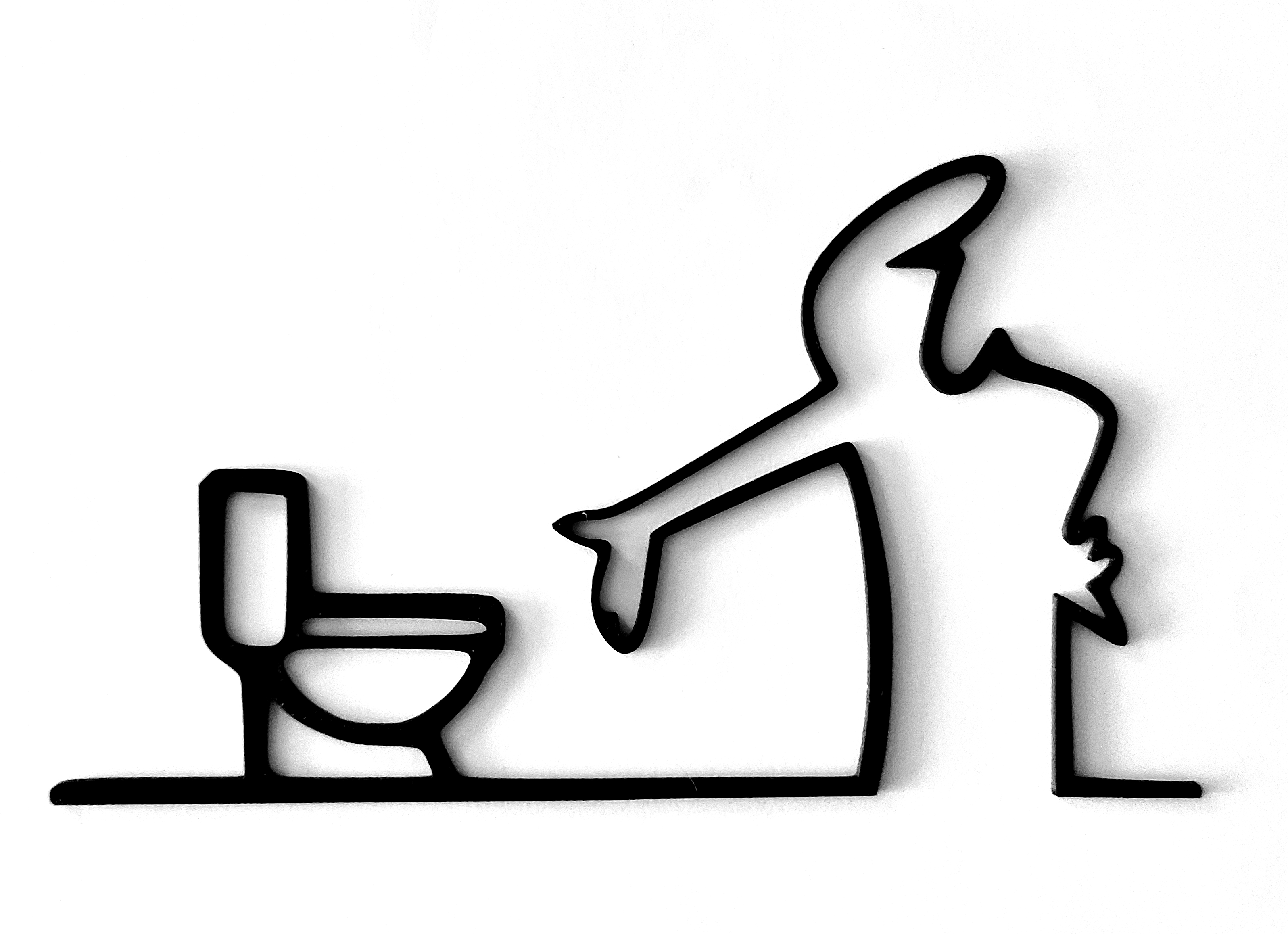 Funny “WC” Door Hanger – La Linea Balum 129