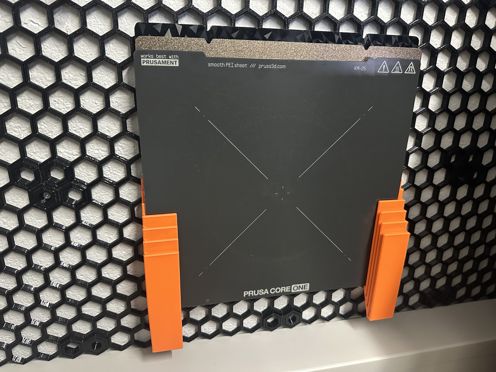 Remix of Staggered print sheet holder shorty 6 x 100 mm - HSW hexagons 90° rotated