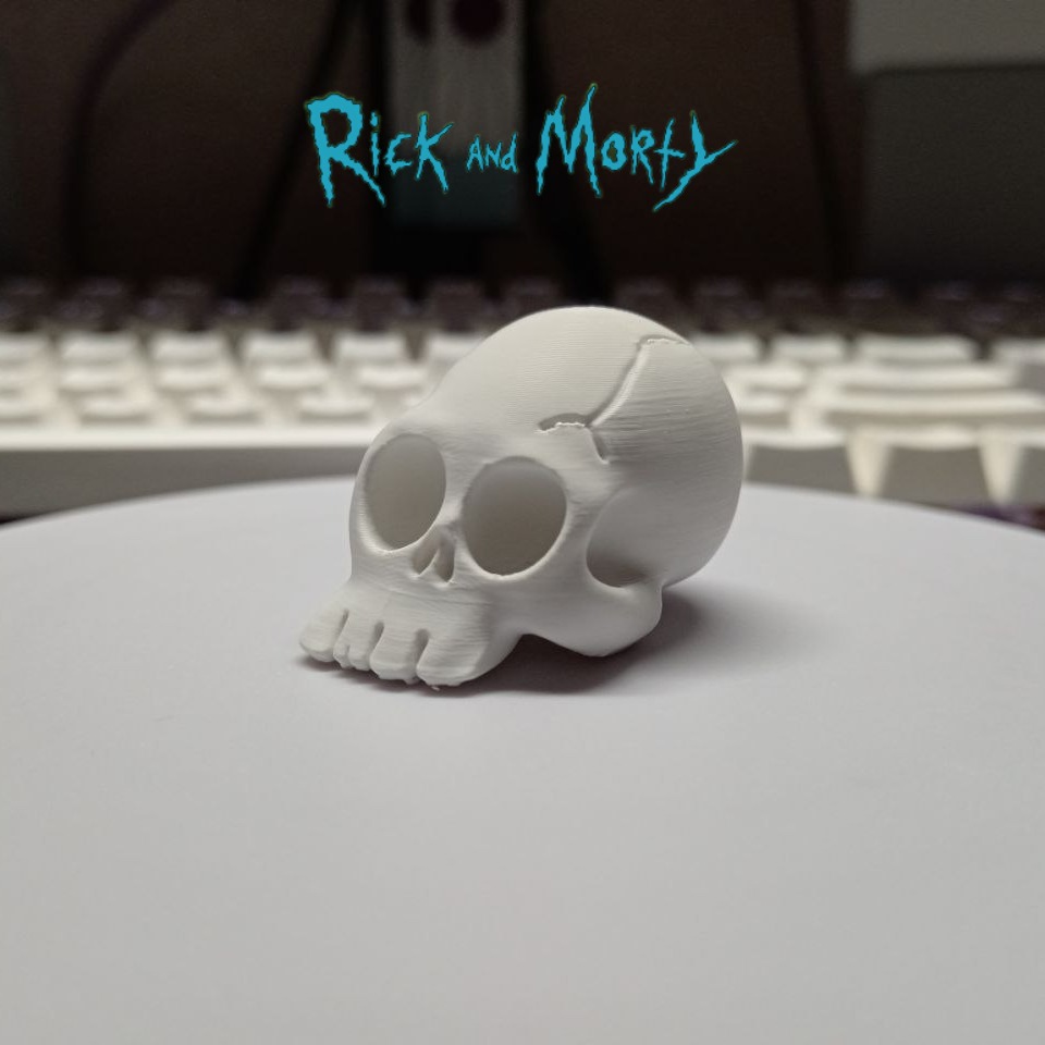 Rick's Garage Skull Prop | Rick and Morty Shelf Artifact