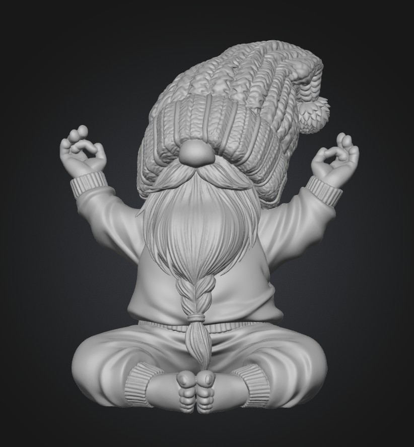 Meditating Orange Gnome