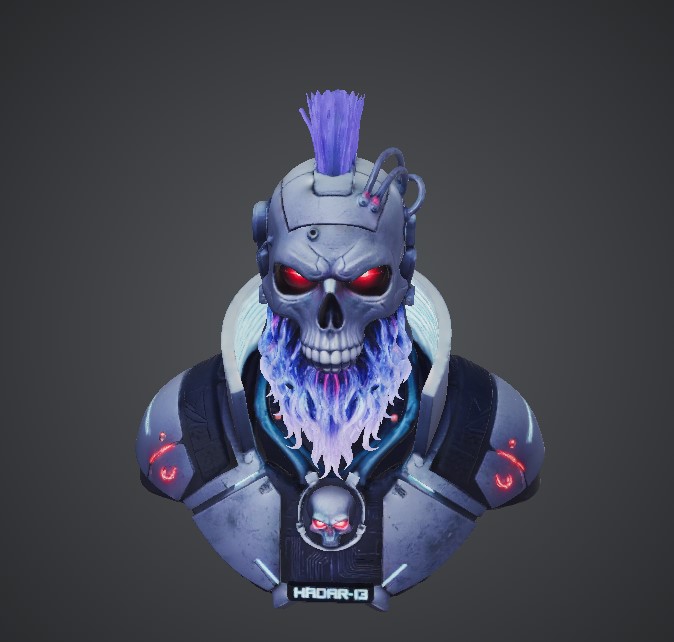 Cyber robot bust