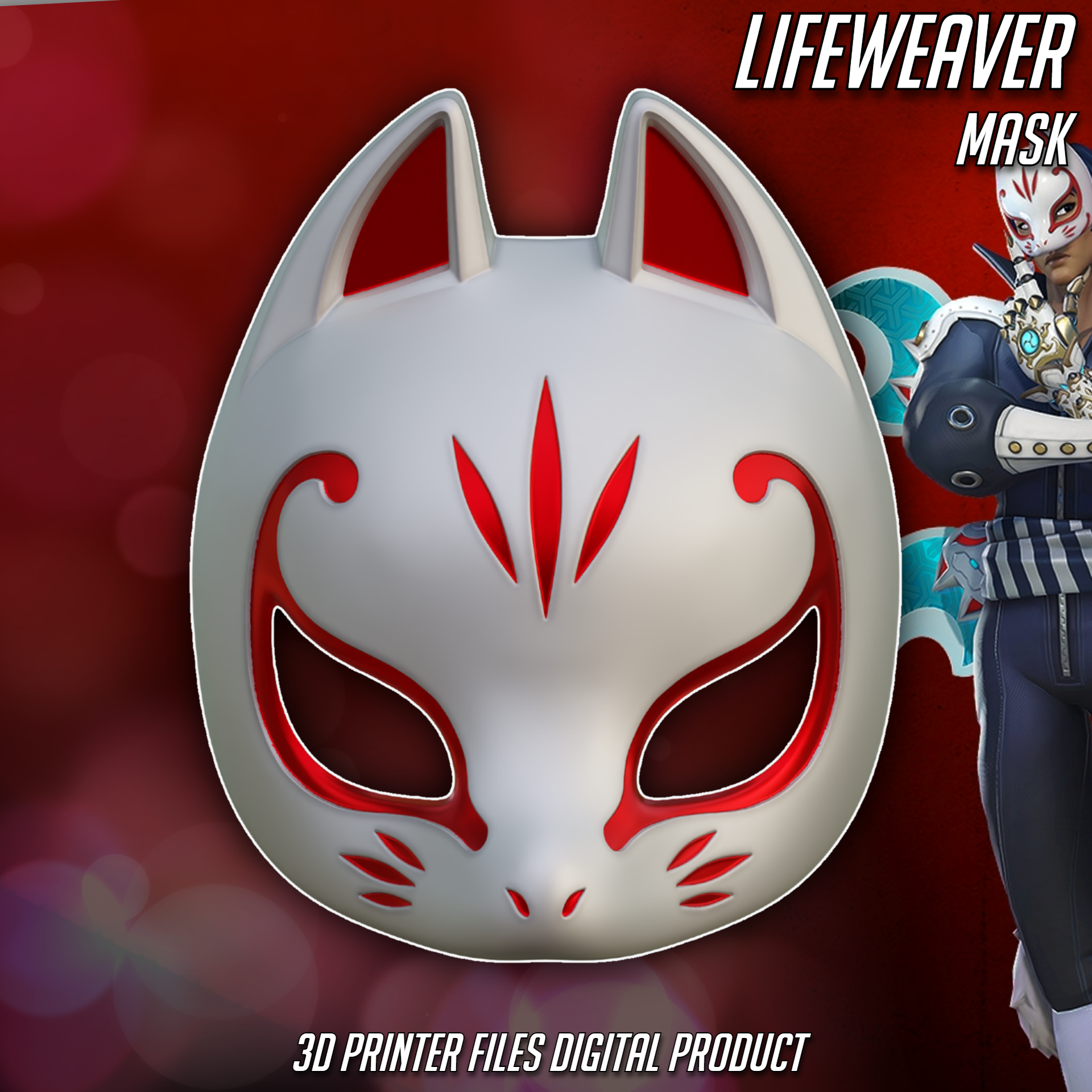 Lifeweaver X Fox Phantom Thieves Cosplay Mask OverWatch 2 Persona
