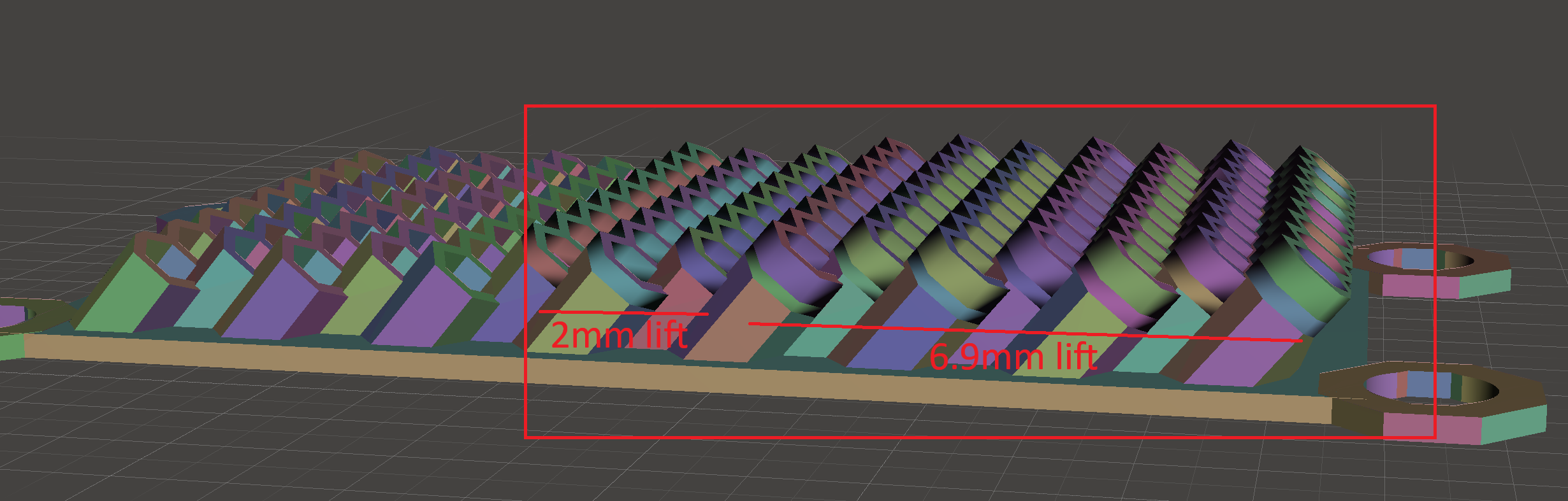 Multiboard - Hex Bit Holder REMIX 135-Bits (with top 7 rows extended depth by 2mm)