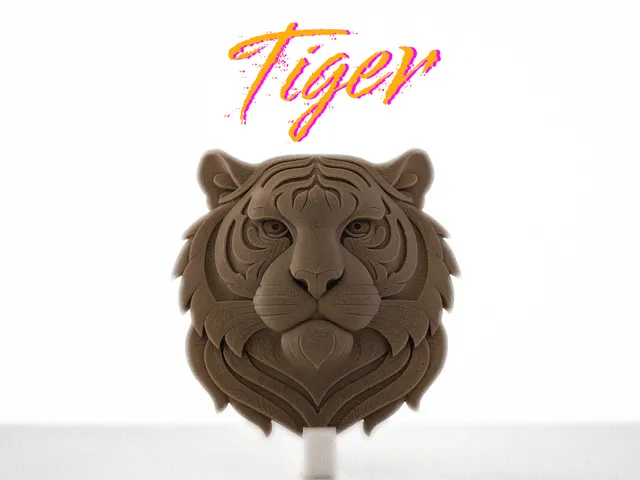 Tiger Head – Ready-to-Hang Wall Sculpture