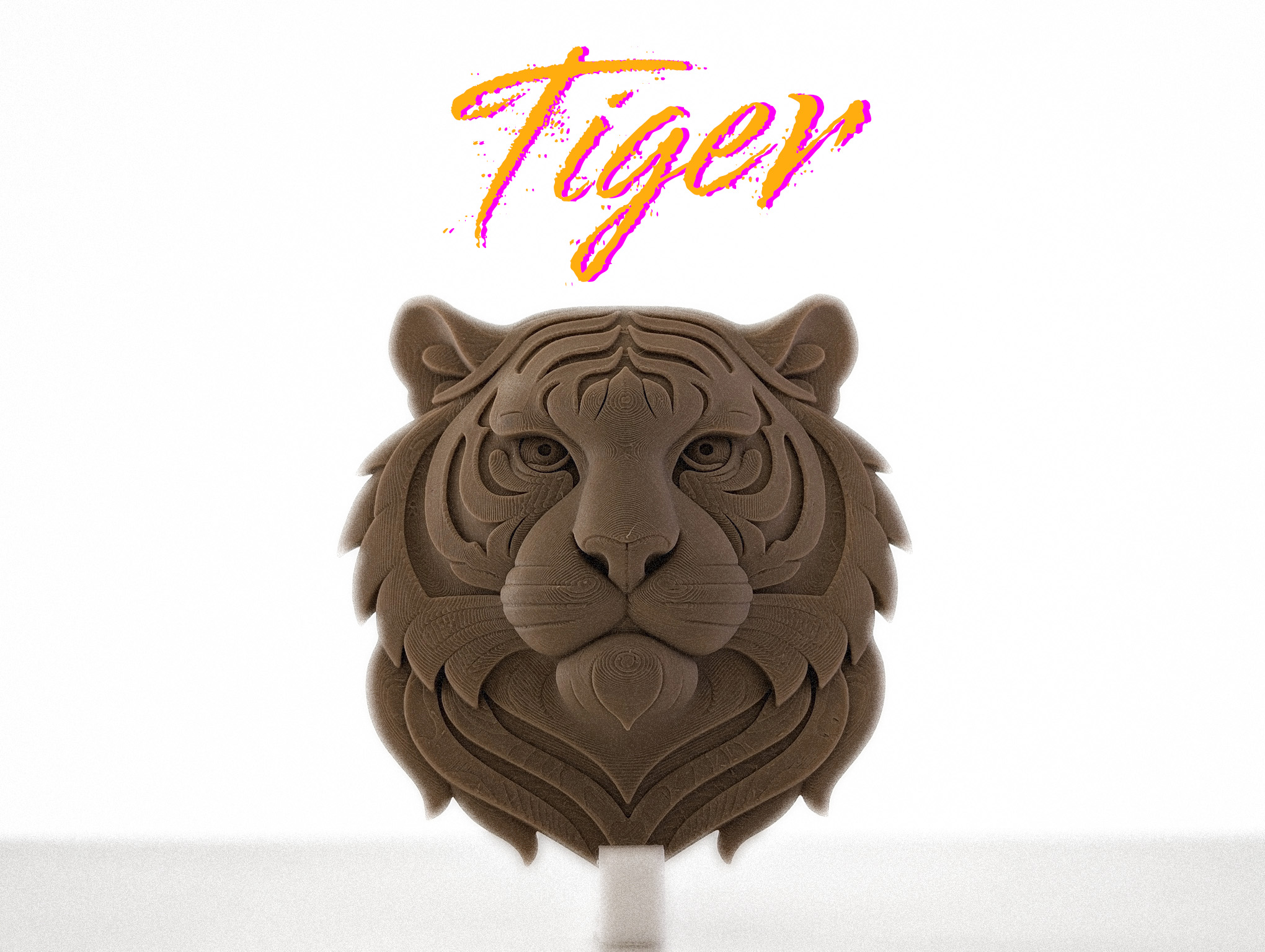 Tiger Head – Ready-to-Hang Wall Sculpture