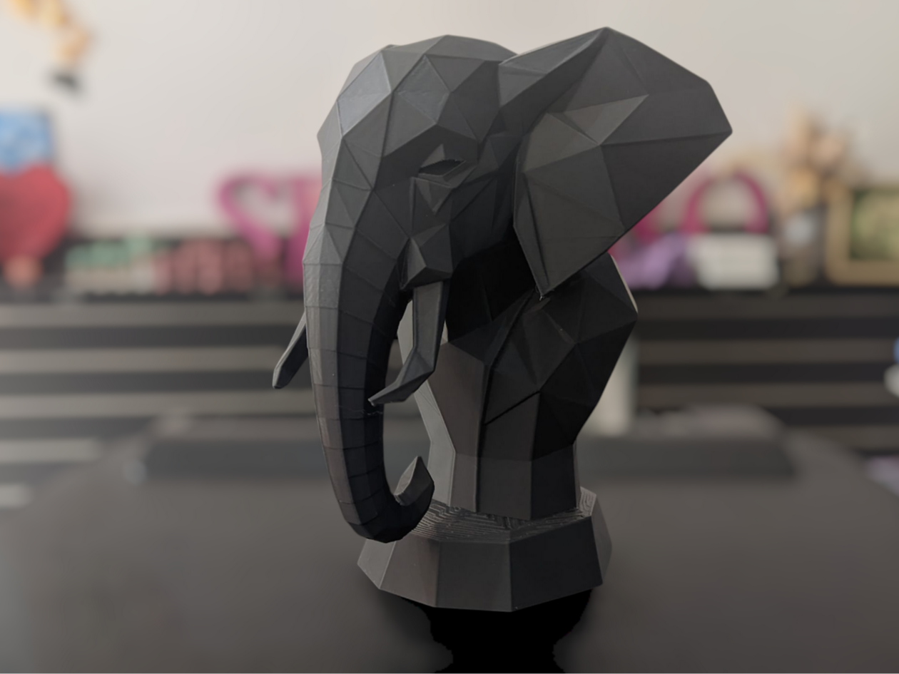 Geometric Elephant Bust