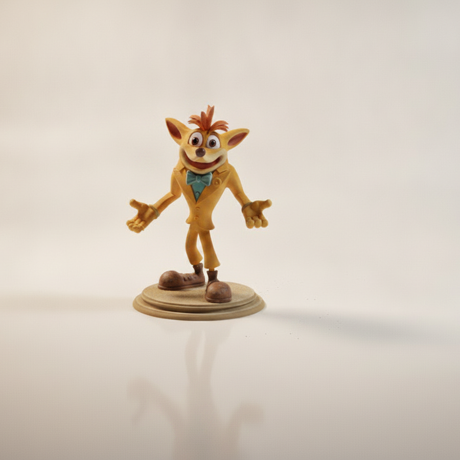 Elegant Gala Version Of Crash Bandicoot Figurine 3D Printable