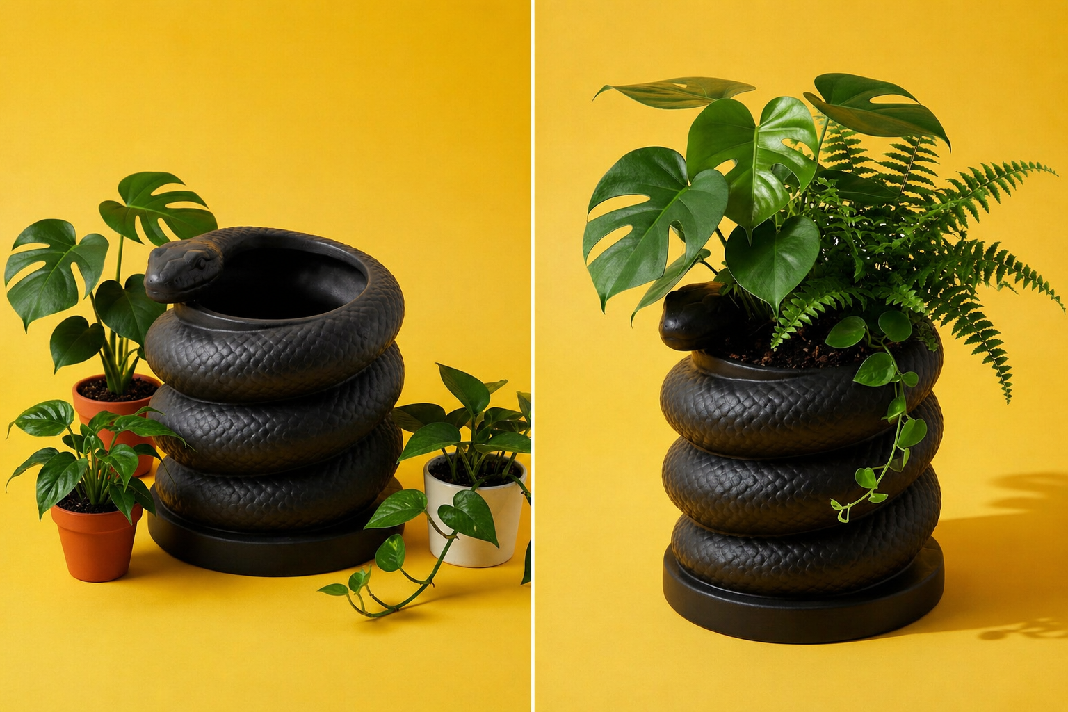 Serpent Plant Pot Decorative Snake Planter for Indoor Plants