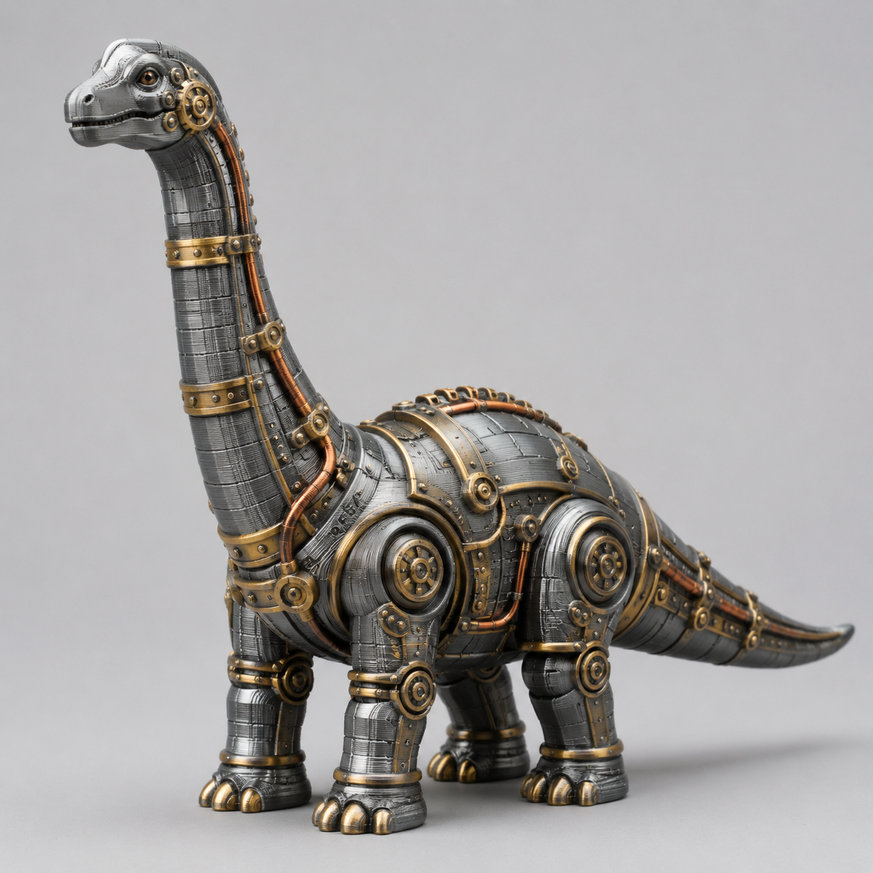 Mechanischer Dinosaurier aus Steampunk-Welt/Mechanical dinosaur from steampunk world