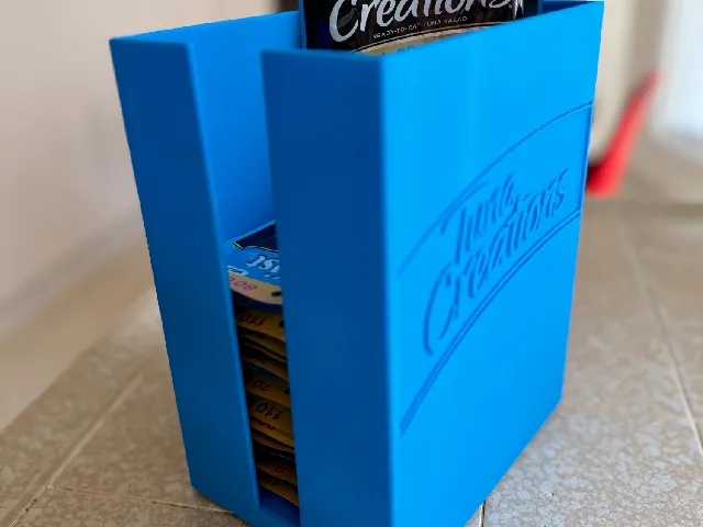 Tuna pouch dispenser