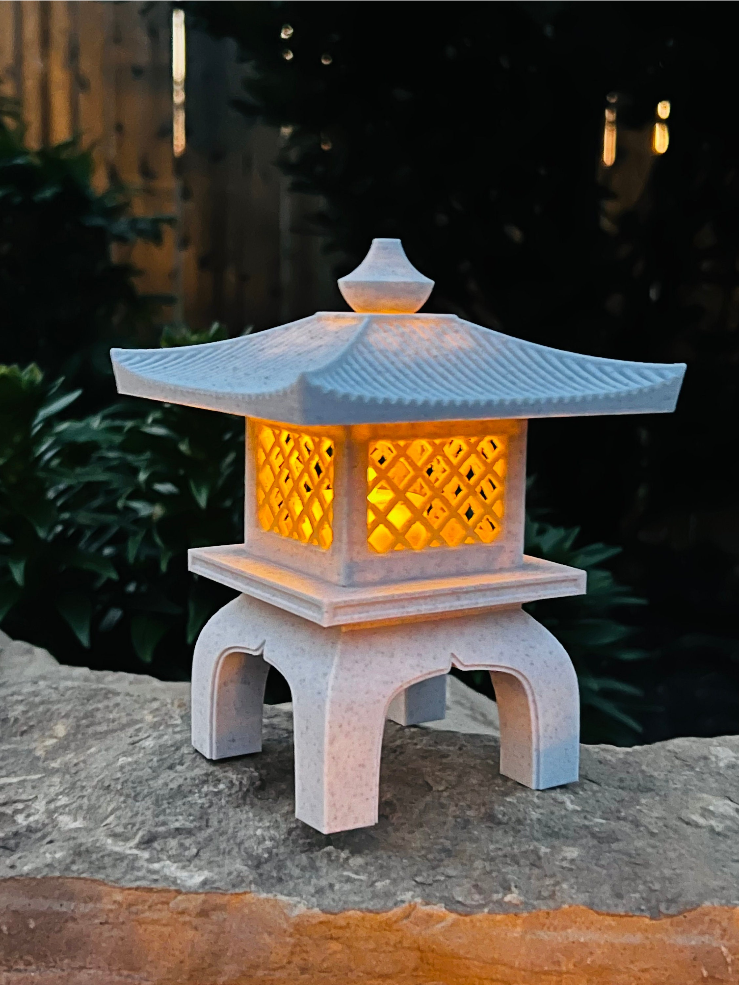 Japanese Garden Lantern - Separated Panels Remix
