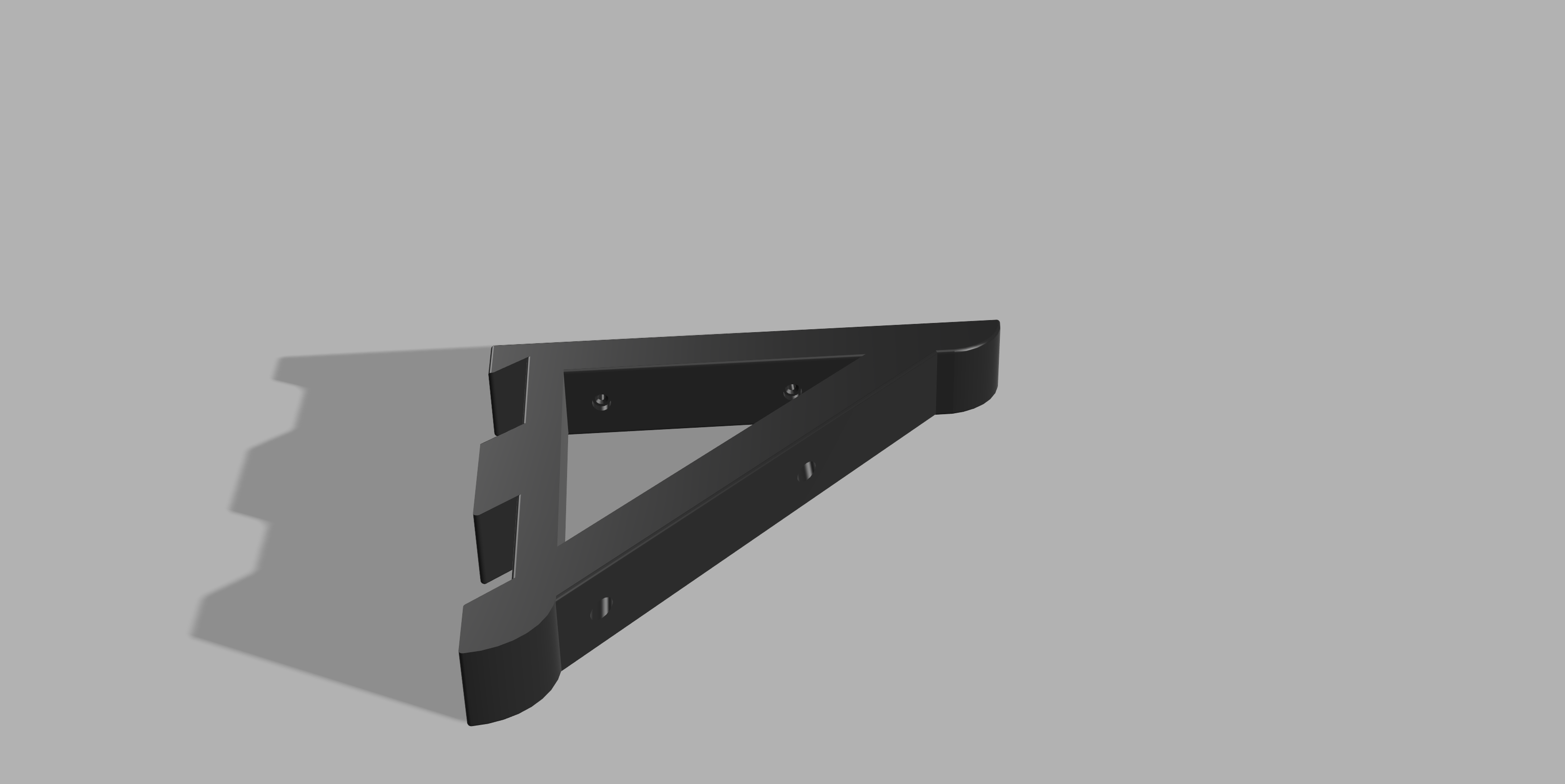 Remix of 7" Shelf bracket with French Cleat Mount with screw holes for shelf.