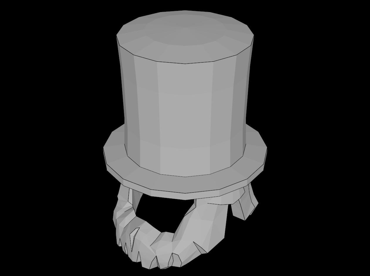 Lego Compatible (15498.dat) Minifig Headgear Top Hat Large with Beard
