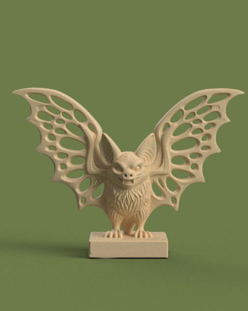 Artistic Bat Sculpture