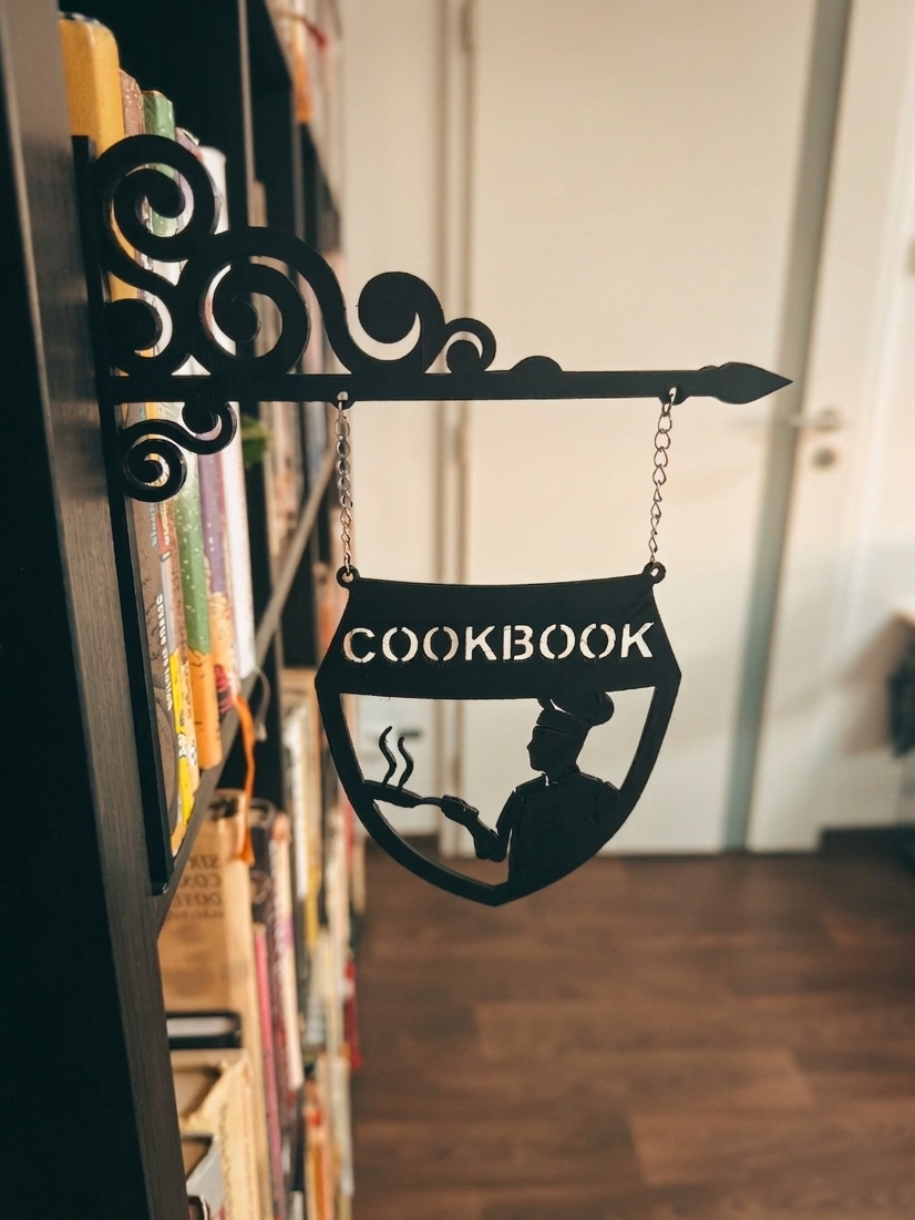 Library sign : Cookbook 3D model