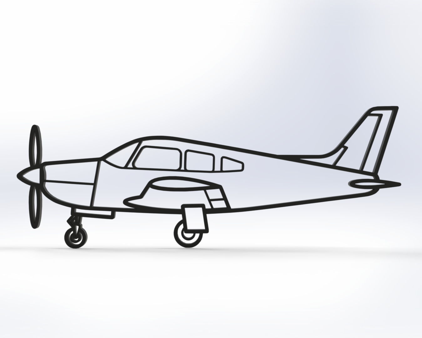 Piper PA-28 Cherokee 2D Wall Art