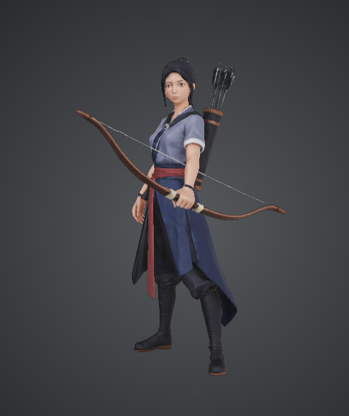 Female Archer with Longbow – Fantasy Ranger