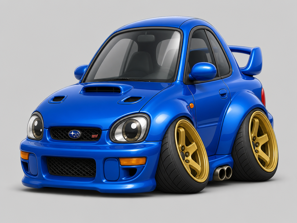 Subaru Impreza 22B STI 1998 Caricature