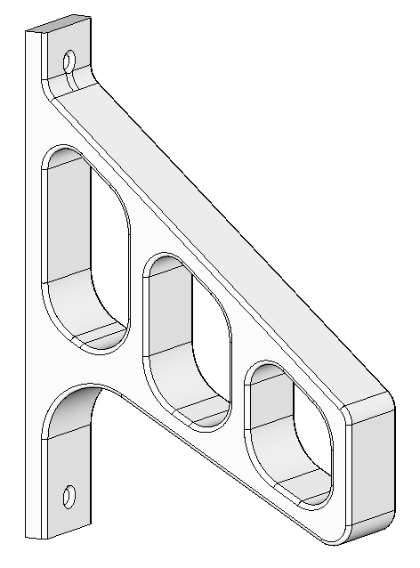 Wall-mounted "hook" for three hangers