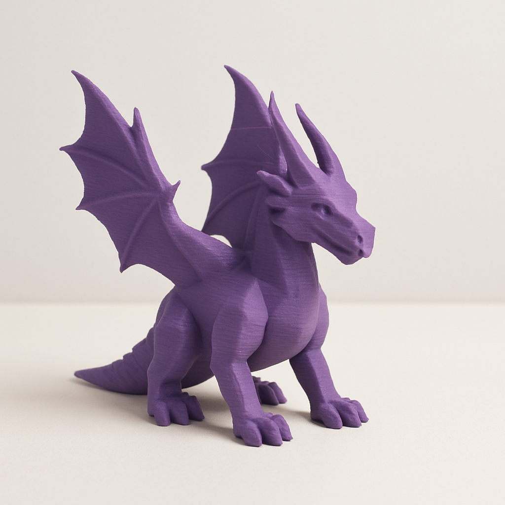 Blocky Dragon Figurine 3D  print