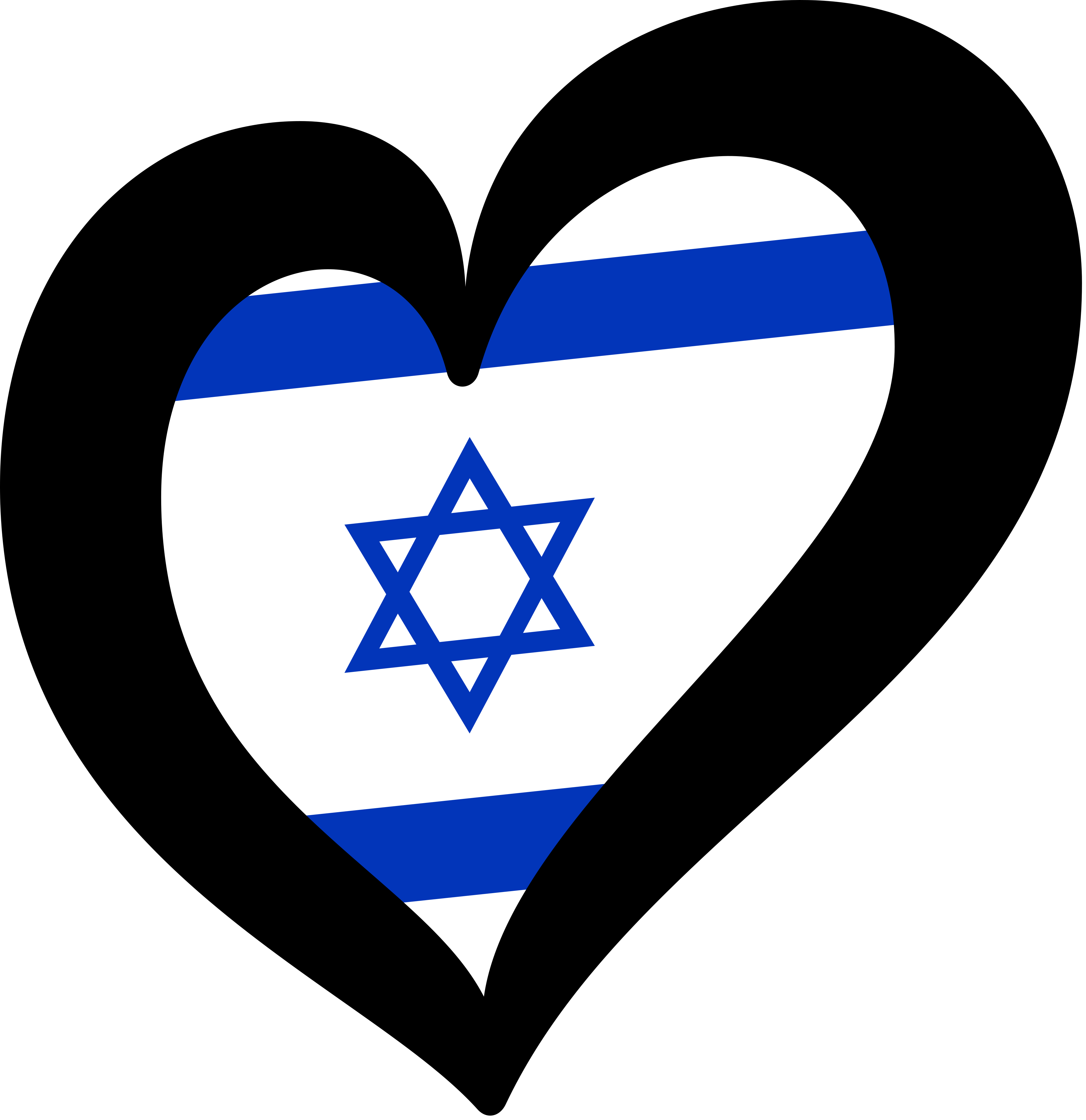 Israel Eurovision heart keychain