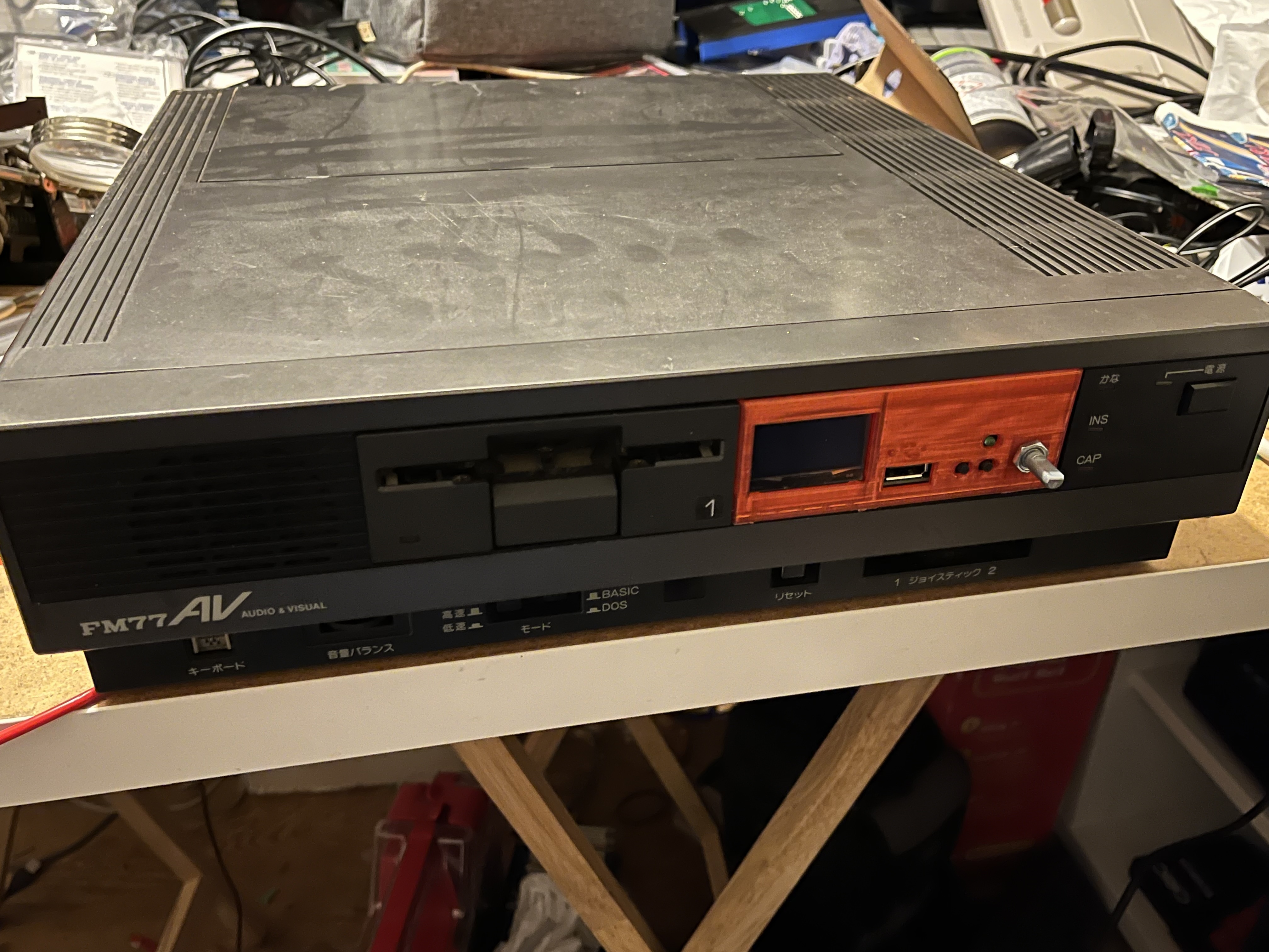 Fujitsu FM77AV Gotek Drive cage