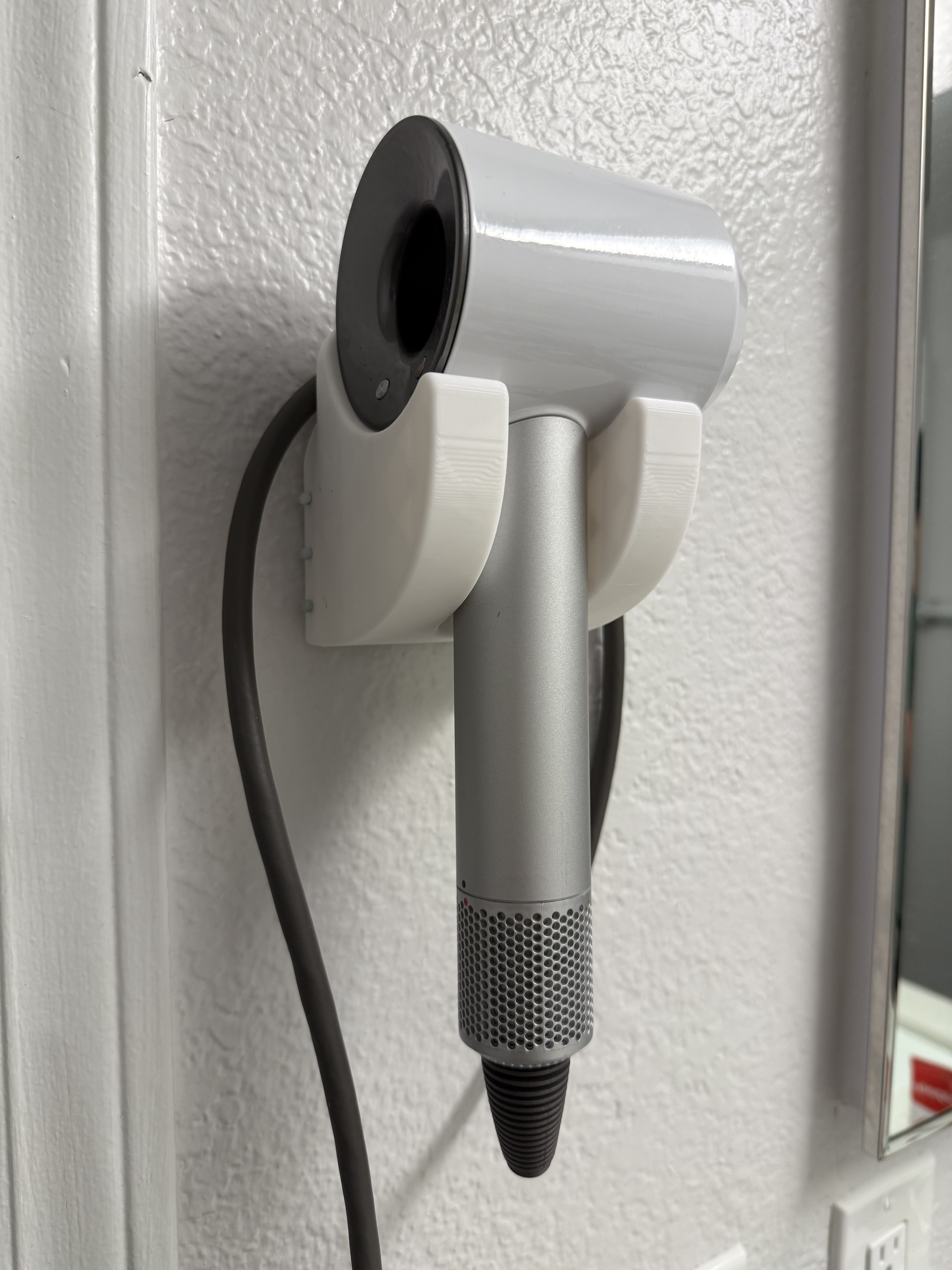 Dyson Hair Dryer Wall Mount with cable management