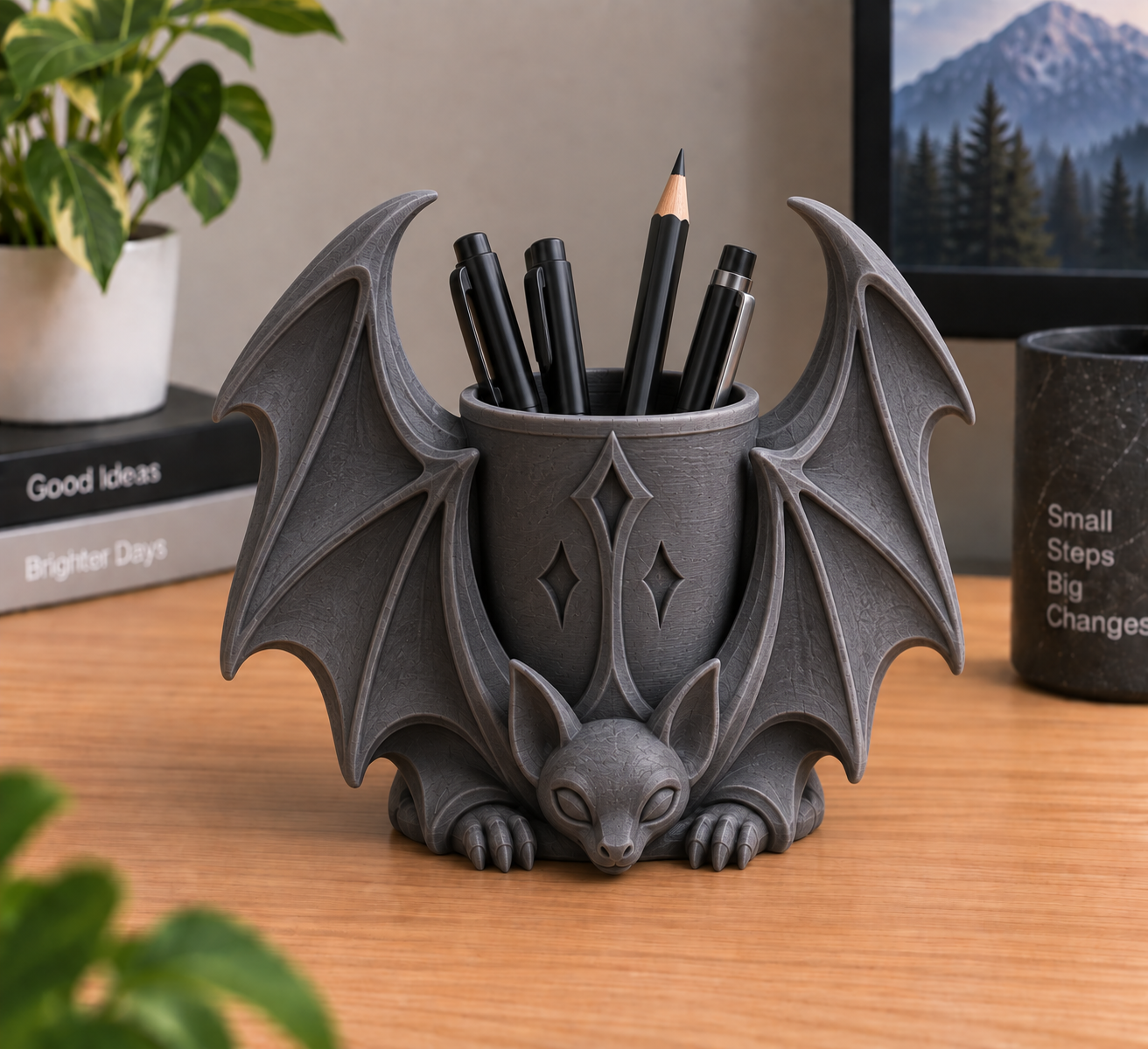 Bat Wing Planter - Gothic Bat Pot