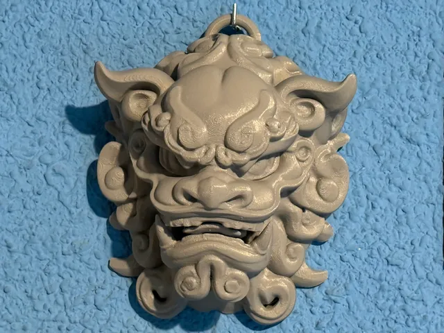 Chinese stone lion for hanging