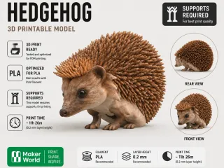 Cute and Realistic Hedgehog Figurine