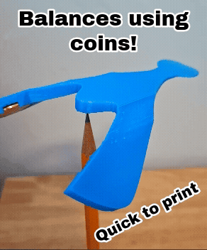 Simple Magical Coin Balanced Bird - A Center of Mass Toy