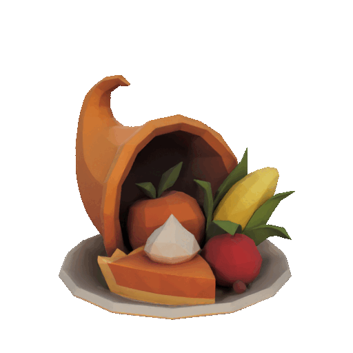 Thanksgiving cornucopia low poly — thumbnail 2