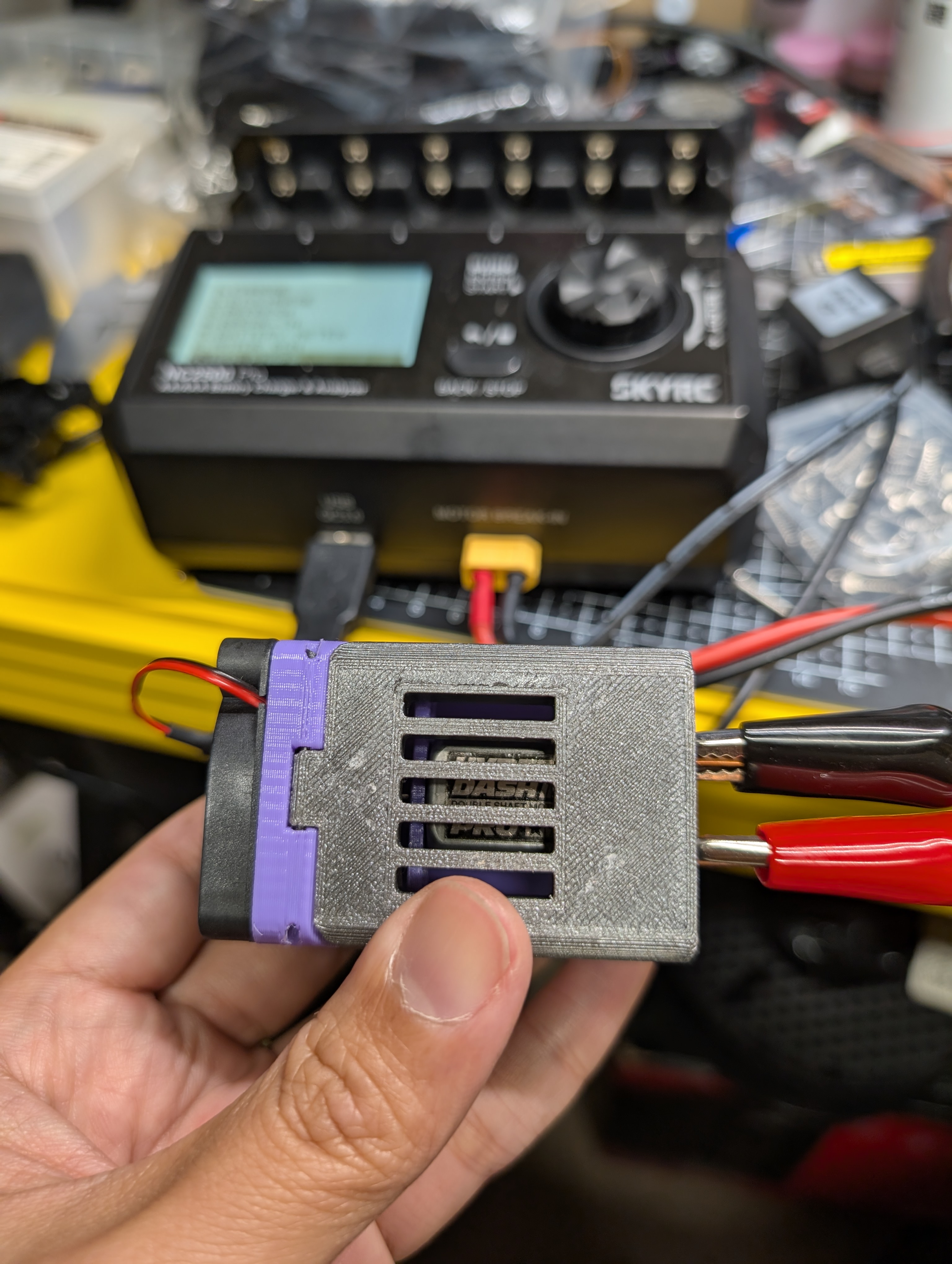 MINI4WD motor break in & cooling tool