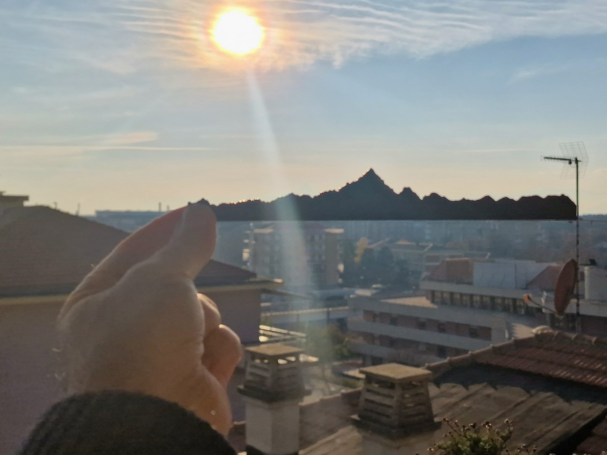 Monviso Skyline – View from Torino (Italy)