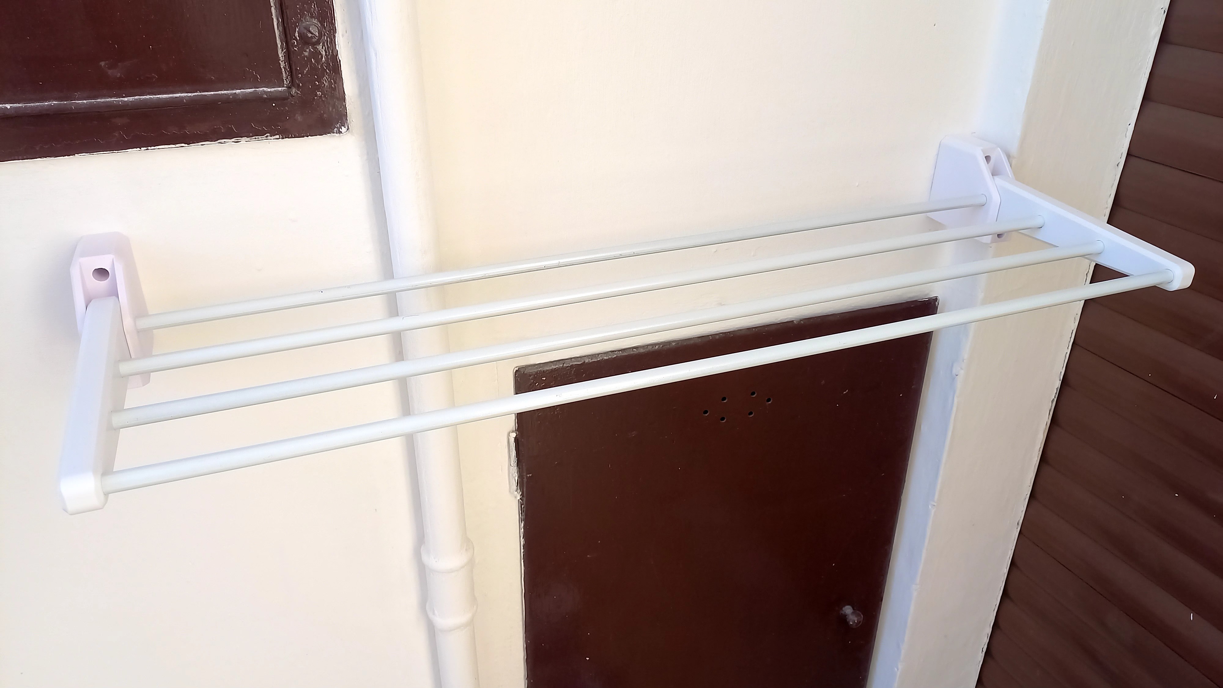 recycled wall-mounted clothes horse