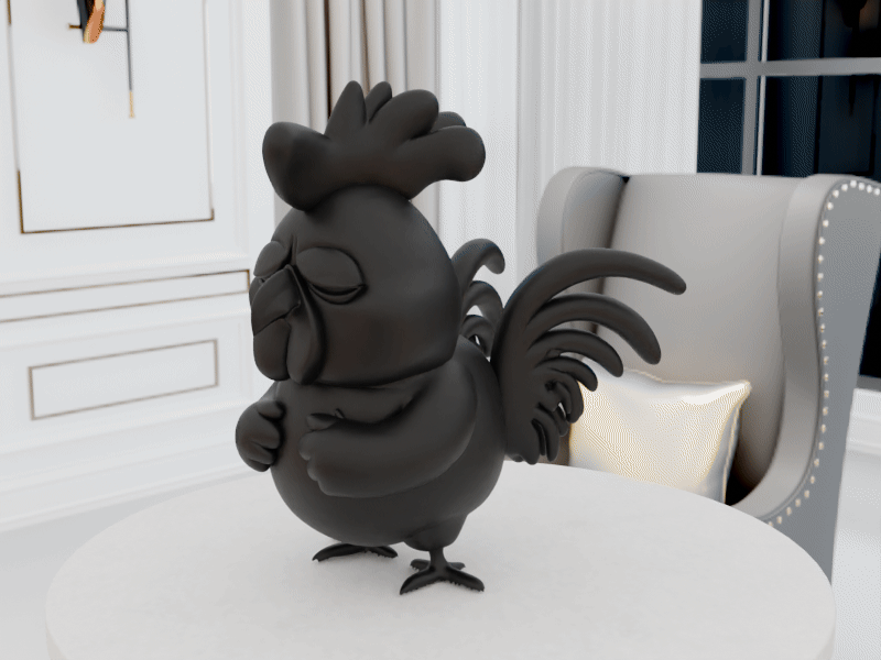 Miniatura 12 do modelo 3D Grumpy Chicken