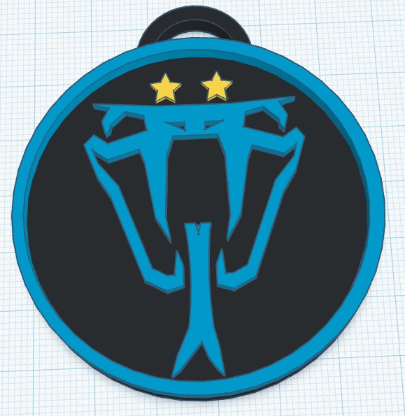 F.C. Inter Snake 3D Keychain