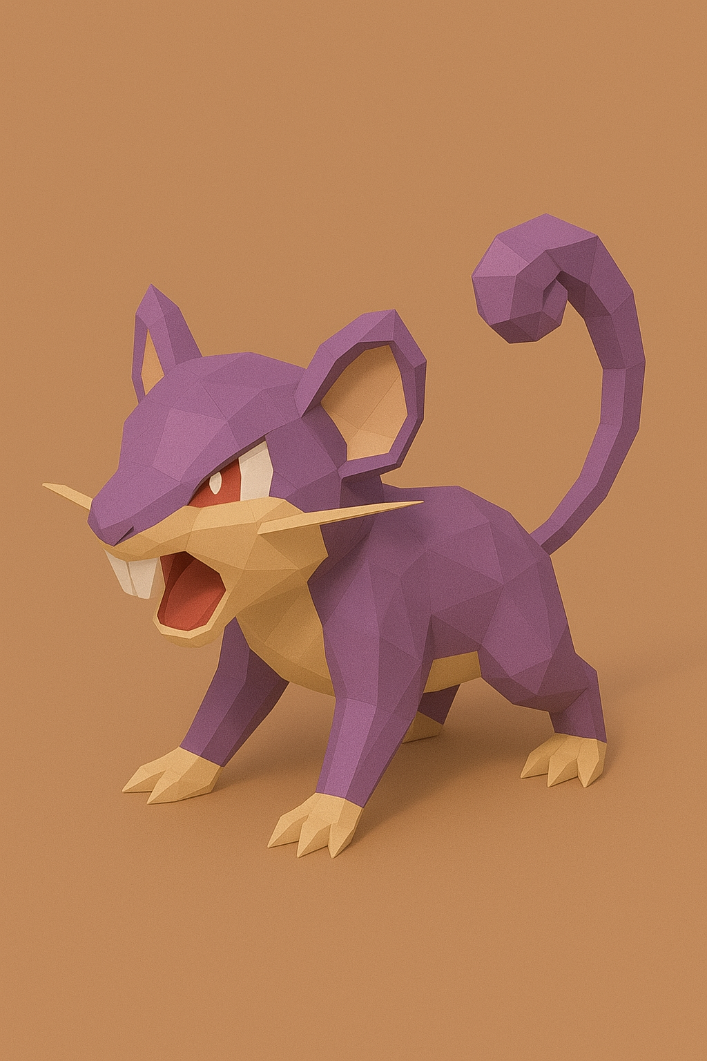 #019 Rattata – Low Poly Pokémon